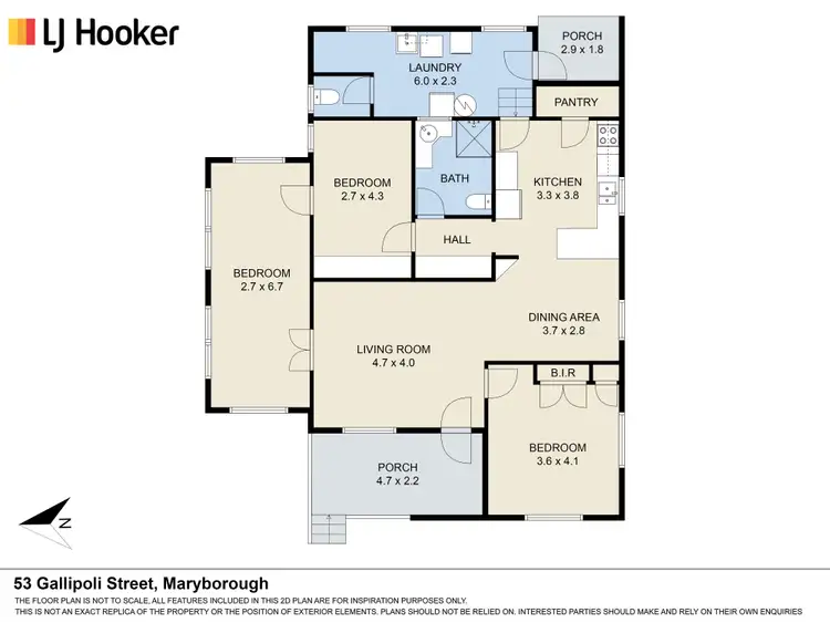 Floorplan of Homely house listing, 53 Gallipoli Street, Maryborough QLD 4650