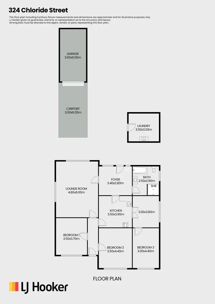 Floorplan of Homely house listing, 324 Chloride Street, Broken Hill NSW 2880