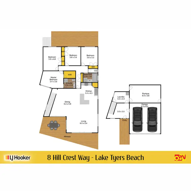 Floorplan of Homely house listing, 8 Hillcrest Way, Lake Tyers Beach VIC 3909