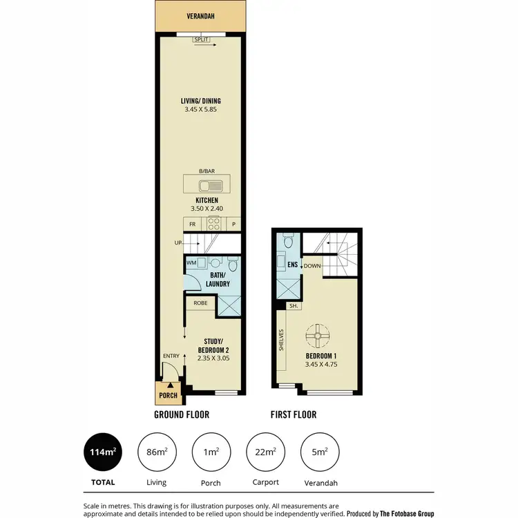 Floorplan of Homely townhouse listing, 18 Parnatti Street, Lightsview SA 5085