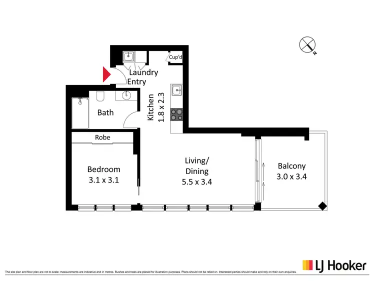 Floorplan of Homely apartment listing, 616/253 Northbourne Avenue, Lyneham ACT 2602