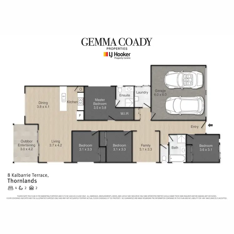 Floorplan of Homely house listing, 8 Kalbarrie Terrace, Thornlands QLD 4164