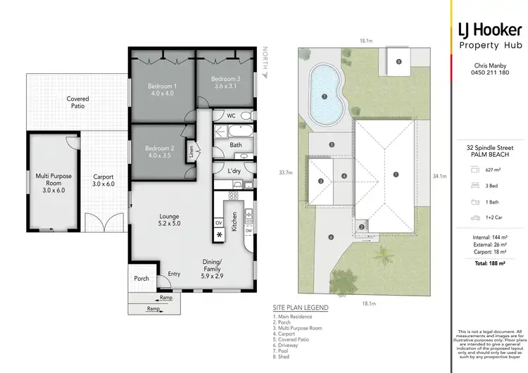 Floorplan of Homely house listing, 32 Spindle Street, Palm Beach QLD 4221