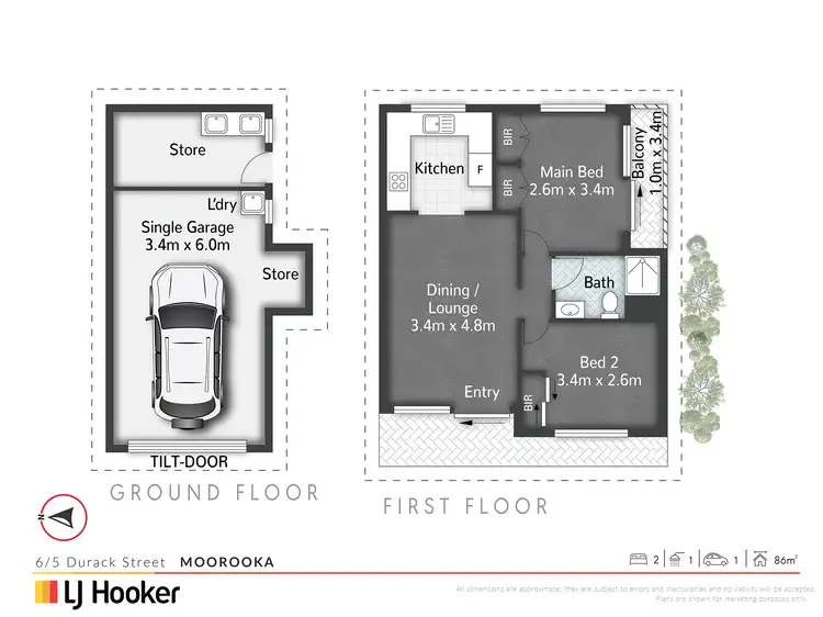 Floorplan of Homely unit listing, Unit 6/5 Durack Street, Moorooka QLD 4105