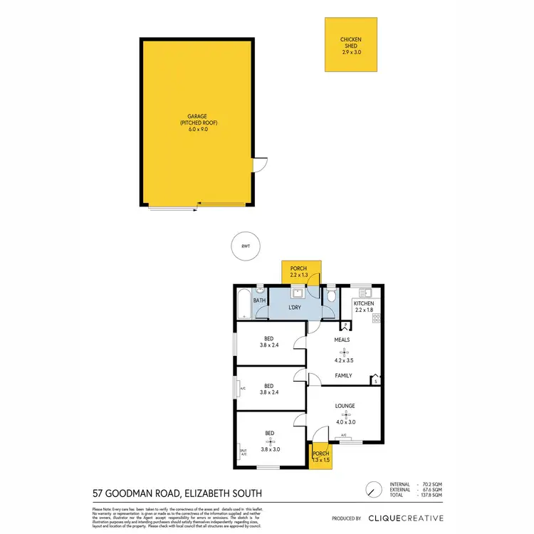Floorplan of Homely house listing, 57 Goodman Road, Elizabeth South SA 5112