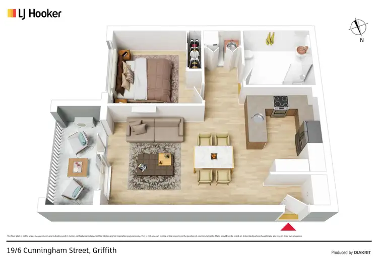 Floorplan of Homely apartment listing, 19/6 Cunningham Street, Griffith ACT 2603