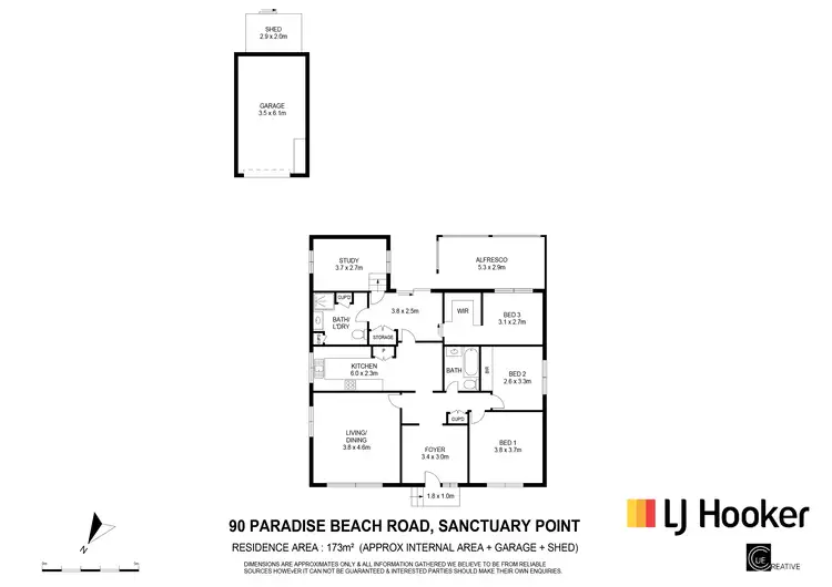 Floorplan of Homely house listing, 90 Paradise Beach Road, Sanctuary Point NSW 2540