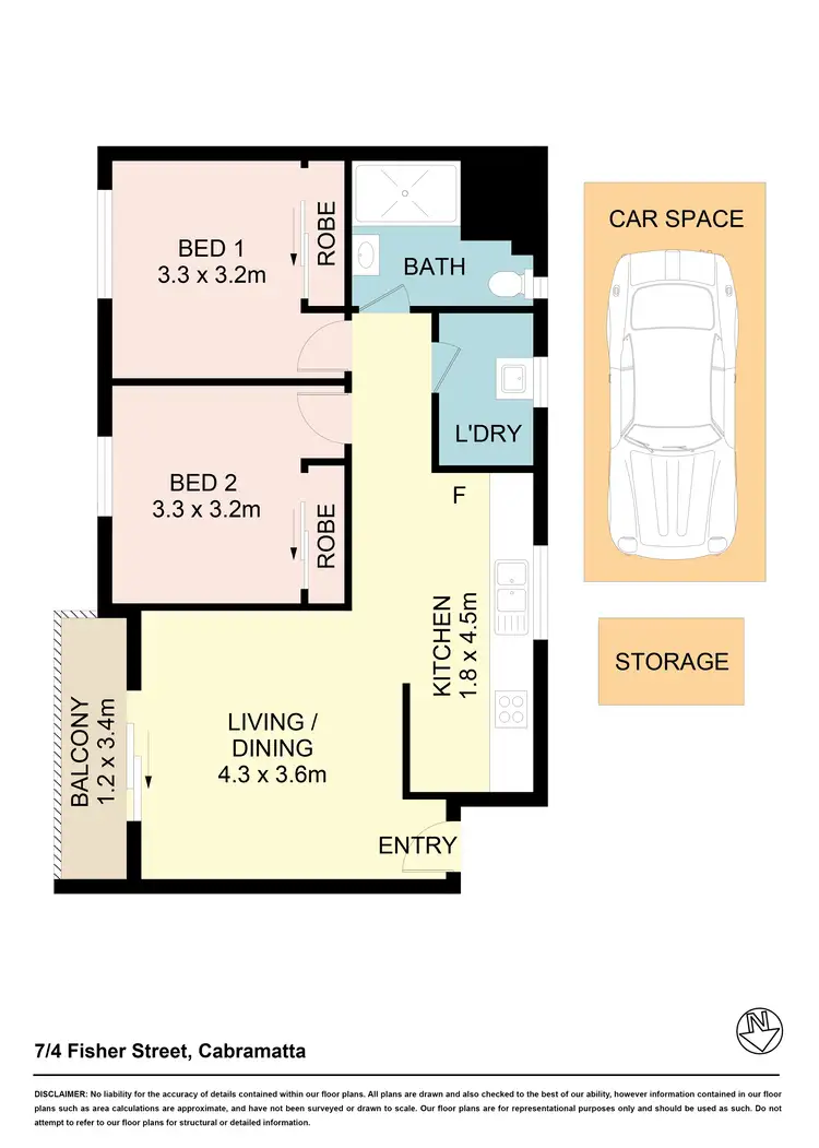 Floorplan of Homely unit listing, 7/4 Fisher St, Cabramatta NSW 2166
