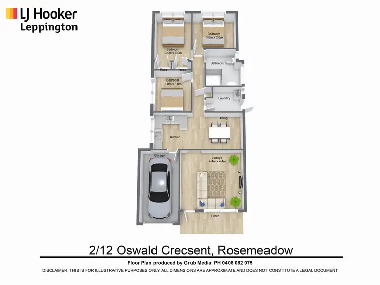 Floorplan of Homely house listing, 2/12 Oswald Crescent, Rosemeadow NSW 2560