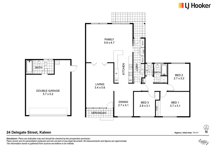Floorplan of Homely house listing, 24 Delegate Street, Kaleen ACT 2617