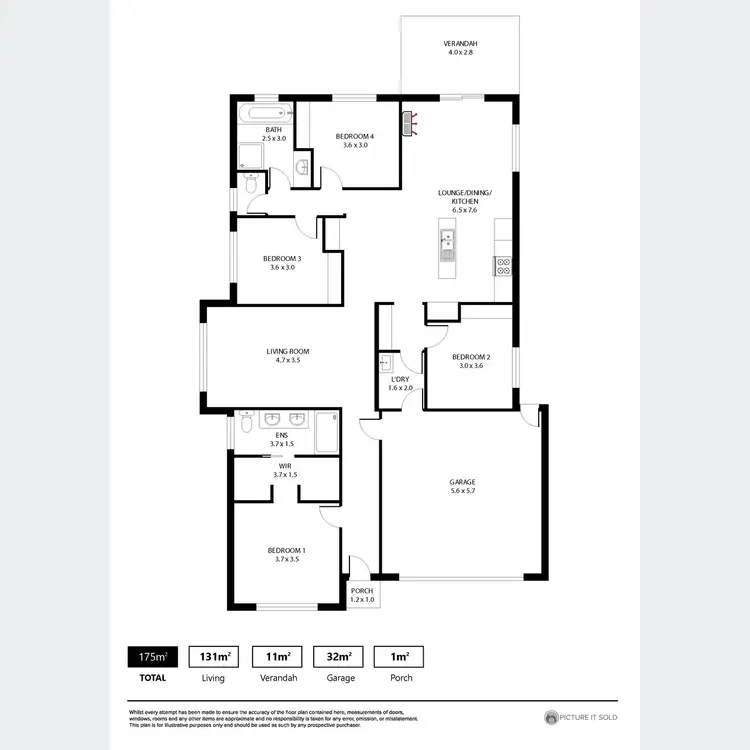 Floorplan of Homely house listing, 144 Petherton Road, Andrews Farm SA 5114