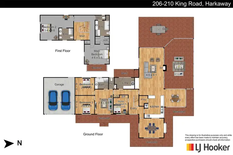 Floorplan of Homely house listing, 206-210 King Road, Harkaway VIC 3806