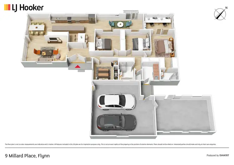 Floorplan of Homely house listing, 9 Millard Place, Flynn ACT 2615
