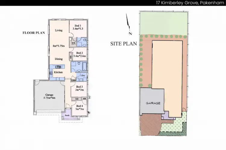 Floorplan of Homely house listing, 17 Kimberley Grove, Pakenham VIC 3810