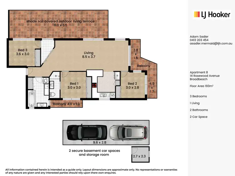 Floorplan of Homely apartment listing, 8/14 Rosewood Avenue, Broadbeach QLD 4218
