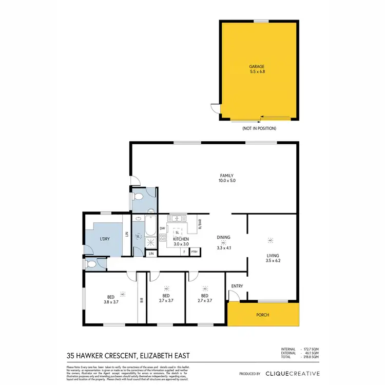 Floorplan of Homely house listing, 35 Hawker Crescent, Elizabeth East SA 5112