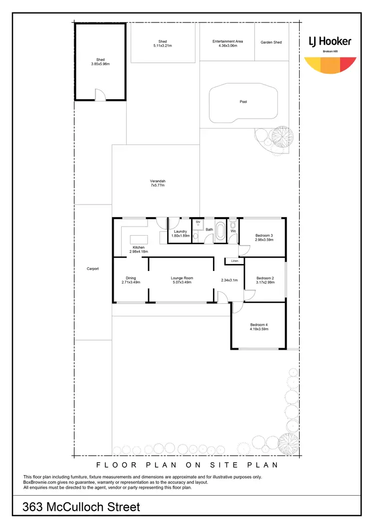 Floorplan of Homely house listing, 363 McCulloch Street, Broken Hill NSW 2880