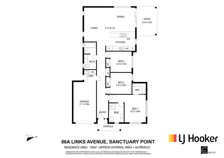 Floorplan of Homely house listing, 86A Links Avenue, Sanctuary Point NSW 2540