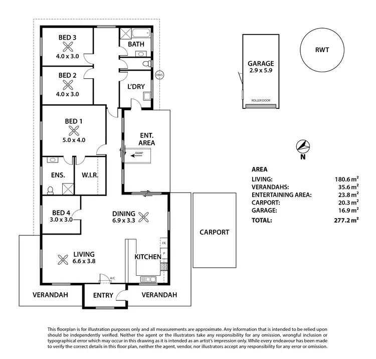 Floorplan of Homely house listing, 20 West Terrace, Callington SA 5254