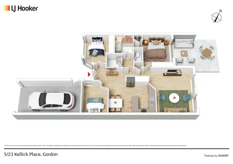 Floorplan of Homely townhouse listing, 5/23 Kellick Place, Gordon ACT 2906