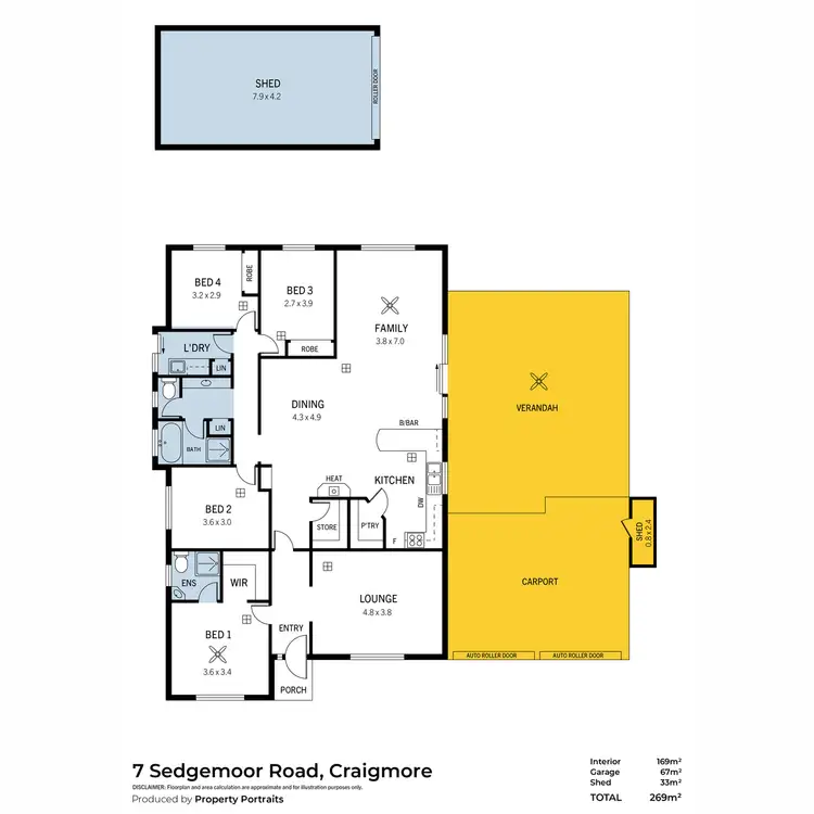 Floorplan of Homely house listing, 7 Sedgemoor Road, Craigmore SA 5114