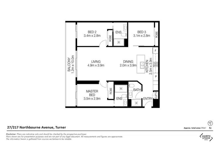Floorplan of Homely apartment listing, 27/217 Northbourne Avenue, Turner ACT 2612