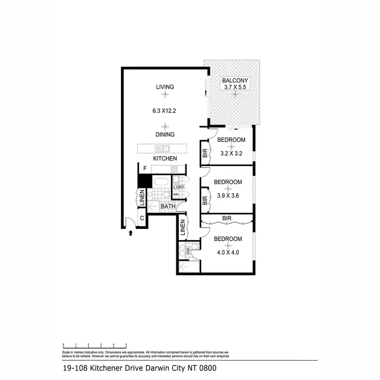 Floorplan of Homely unit listing, 108/19 Kitchener Drive, Darwin City NT 800