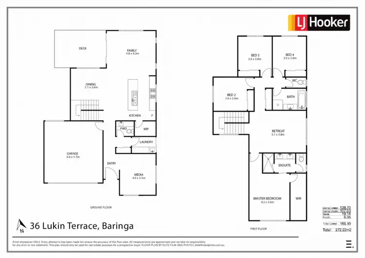 Floorplan of Homely house listing, 36 Lukin Terrace, Baringa QLD 4551