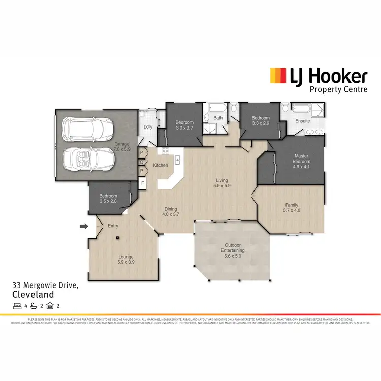 Floorplan of Homely house listing, 33 Mergowie Drive, Cleveland QLD 4163