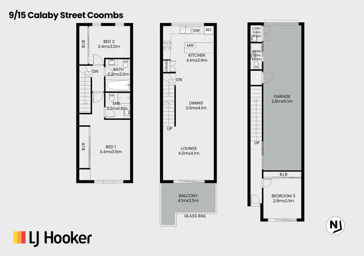 Floorplan of Homely townhouse listing, 9/15 Calaby Street, Coombs ACT 2611
