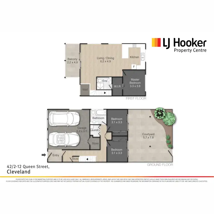 Floorplan of Homely townhouse listing, 42/2-12 Queen Street, Cleveland QLD 4163