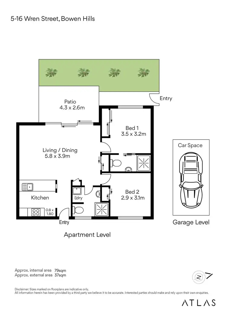 Floorplan of Homely unit listing, 5/16 Wren Street, Bowen Hills QLD 4006