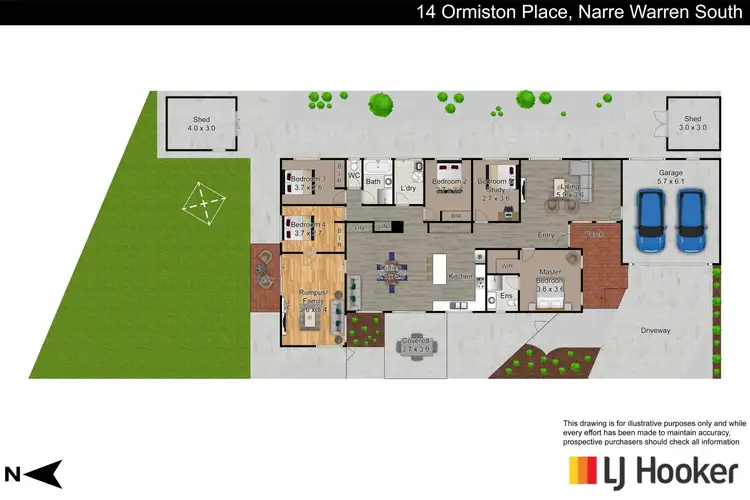 Floorplan of Homely house listing, 14 Ormiston Place, Narre Warren South VIC 3805