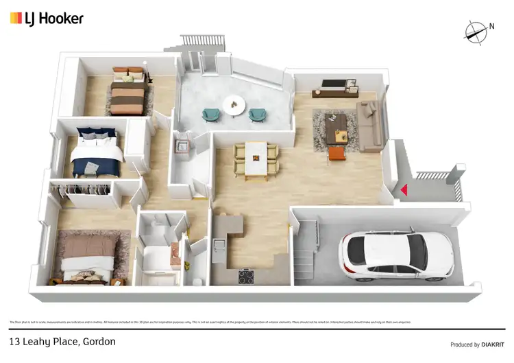 Floorplan of Homely house listing, 13 Leahy Place, Gordon ACT 2906