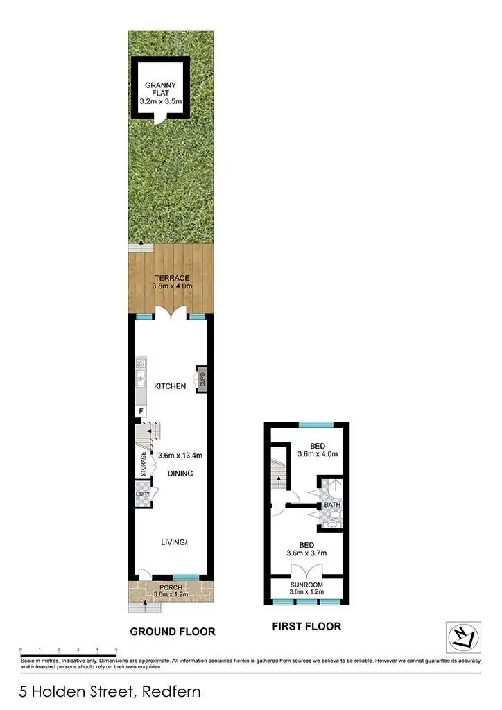 Floorplan of Homely terrace listing, 5 Holden Street, Redfern NSW 2016