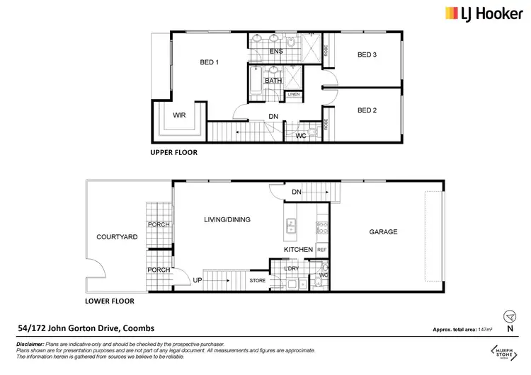 Floorplan of Homely townhouse listing, 54/172 John Gorton Drive, Coombs ACT 2611