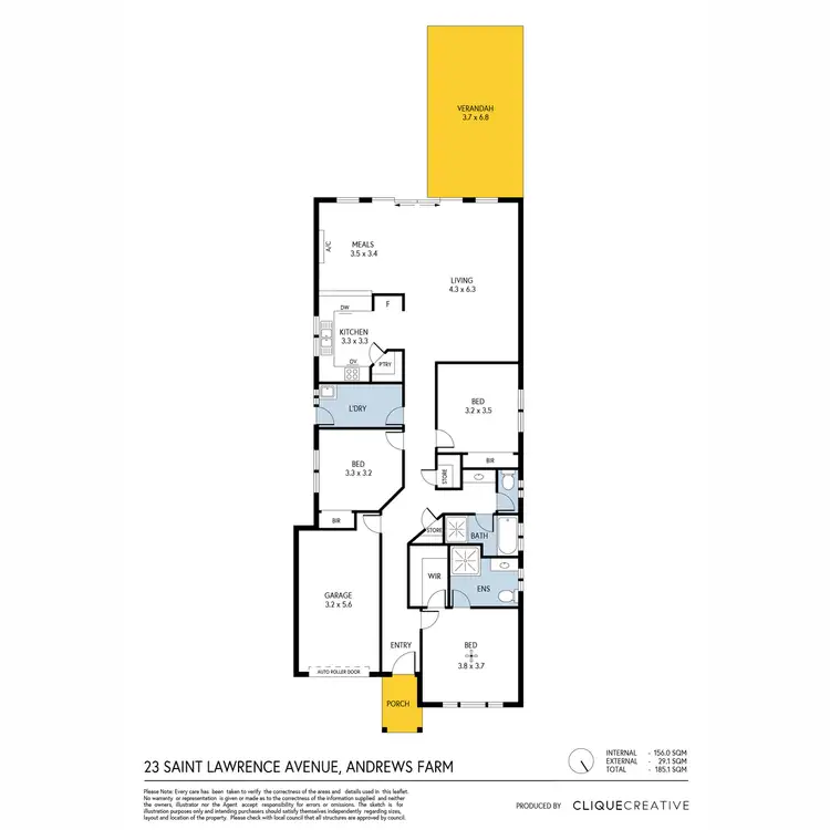 Floorplan of Homely house listing, 23 Saint Lawrence Avenue, Andrews Farm SA 5114