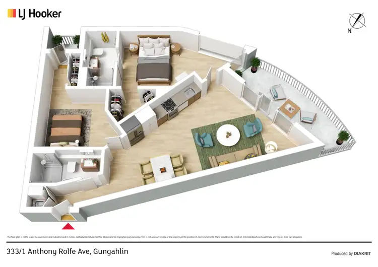 Floorplan of Homely apartment listing, 333/1 Anthony Rolfe Avenue, Gungahlin ACT 2912