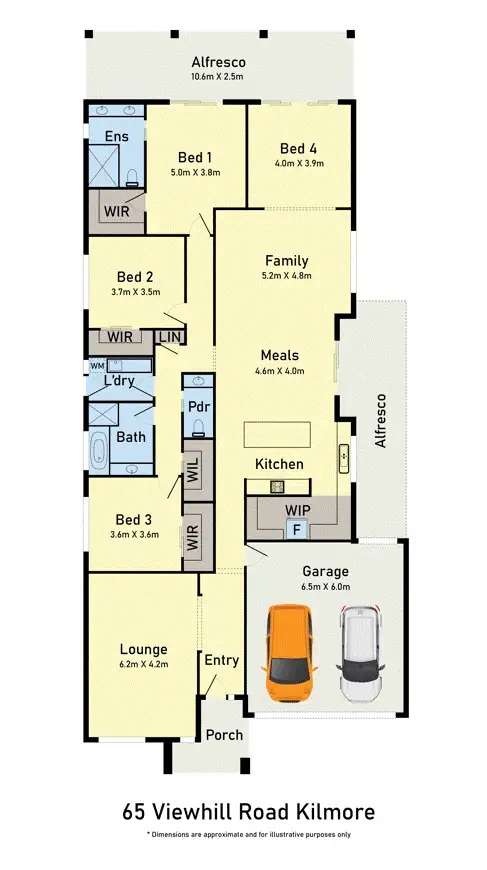 Floorplan of Homely house listing, 65 Viewhill Road, Kilmore VIC 3764