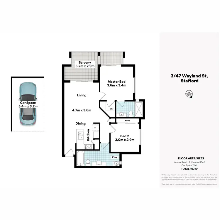 Floorplan of Homely apartment listing, 3/47 Wayland Street, Stafford QLD 4053