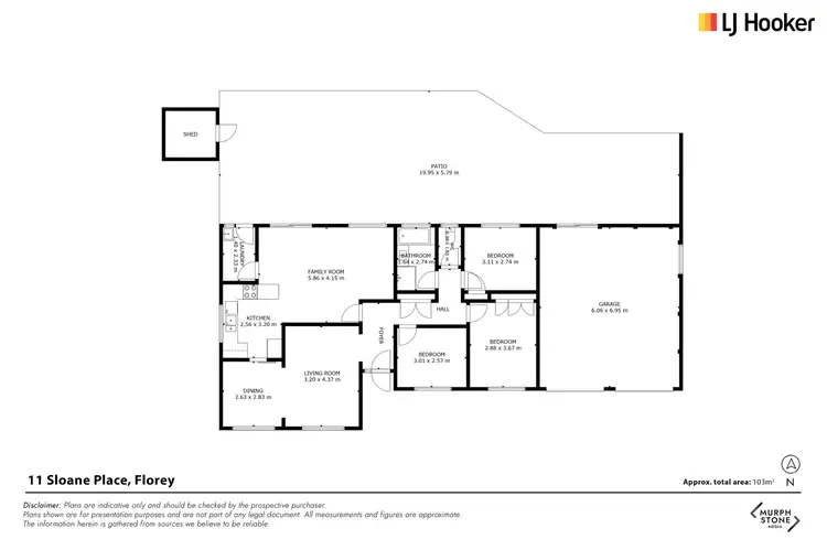 Floorplan of Homely house listing, 11 Sloane Place, Florey ACT 2615