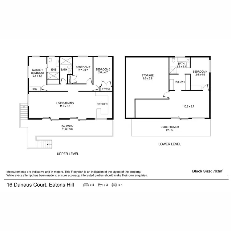 Floorplan of Homely house listing, 16 Danaus Court, Eatons Hill QLD 4037