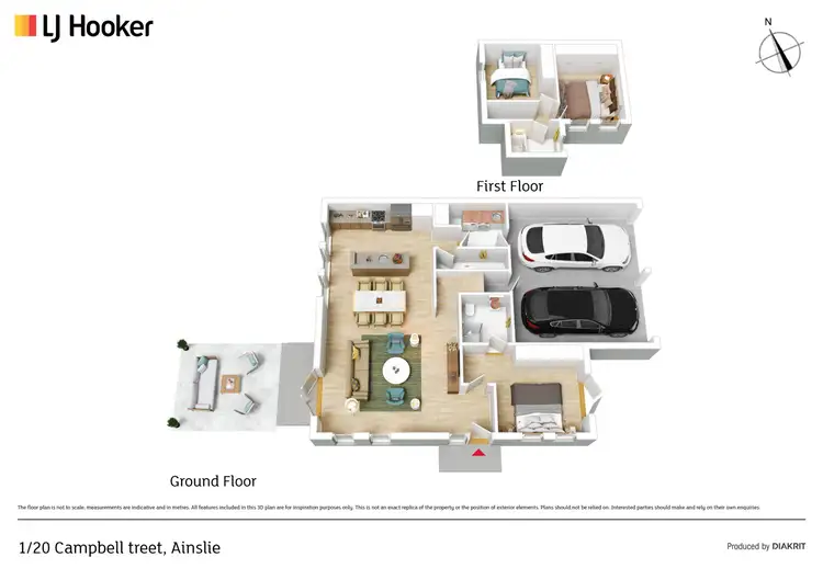 Floorplan of Homely townhouse listing, 1/20 Campbell Street, Ainslie ACT 2602