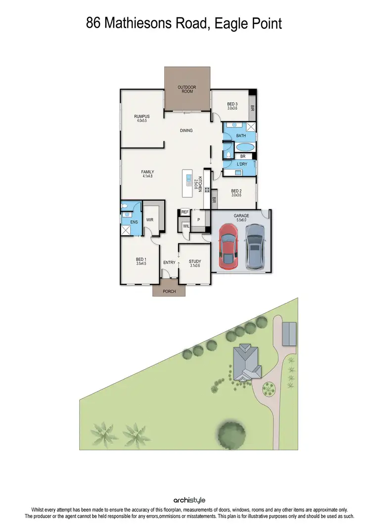 Floorplan of Homely house listing, 86 Mathiesons Road, Eagle Point VIC 3878