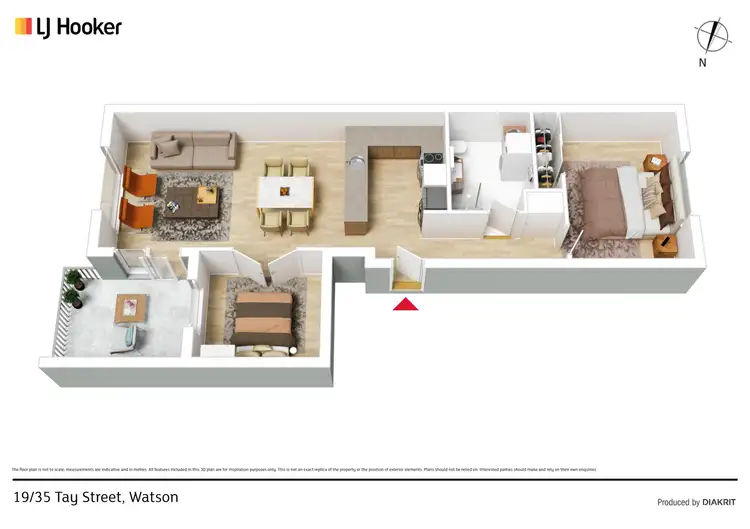 Floorplan of Homely unit listing, 19/35 Tay Street, Watson ACT 2602