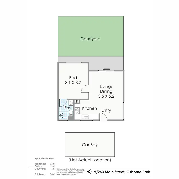 Floorplan of Homely unit listing, 9/263 Main Street, Osborne Park WA 6017