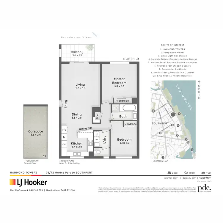 Floorplan of Homely apartment listing, 33/72 Marine Parade, Southport QLD 4215