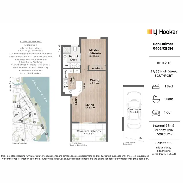 Floorplan of Homely apartment listing, 29/88 High Street, Southport QLD 4215