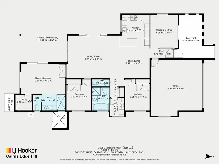 Floorplan of Homely house listing, 1 Ellie Banning Close, Redlynch QLD 4870