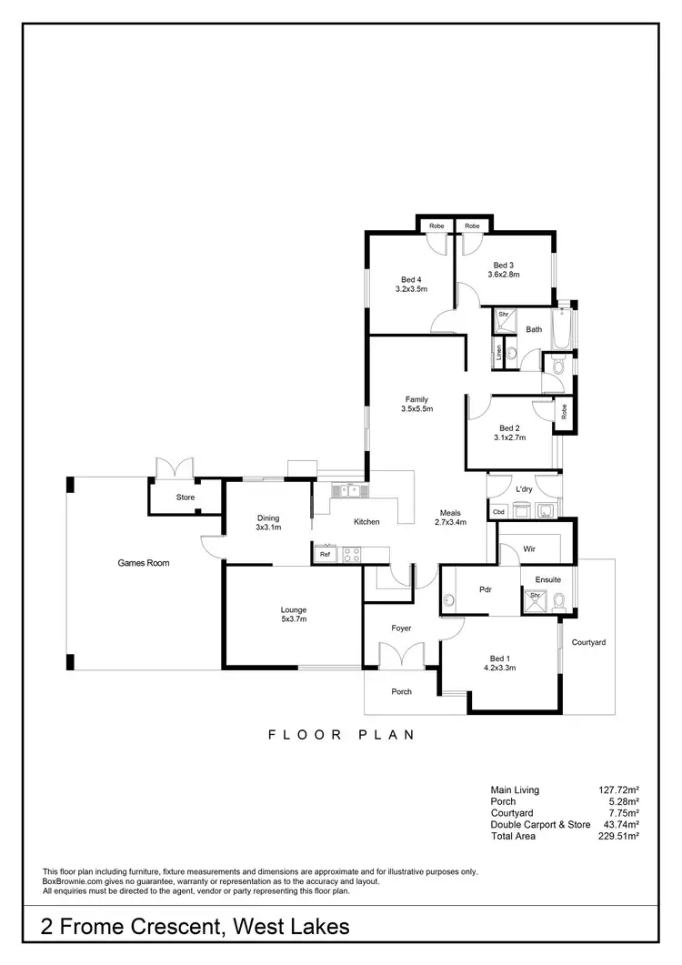 Floorplan of Homely house listing, 2 Frome Crescent, West Lakes SA 5021